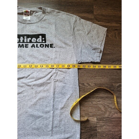 Fruit of the Loom Retired Leave Me Alone Men's Graphic Short Sleeved Tee Large - Picture 4 of 5